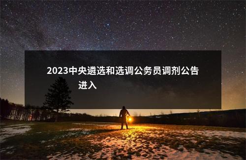 2023中央遴选和选调公务员调剂公告                进入阅读模式 图片