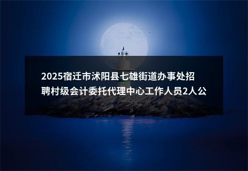 2025宿迁市沭阳县七雄街道办事处招聘村级会计委托代理中心工作人员2人公告                进入阅读模式 图片