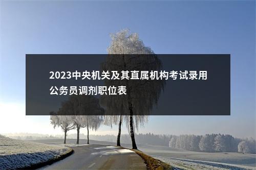 2023中央机关及其直属机构考试录用公务员调剂职位表                进入阅读模式 图片